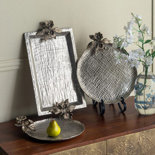 Artekko Decorative Metallic Rectangular Tray 47x24.8x6.4cm