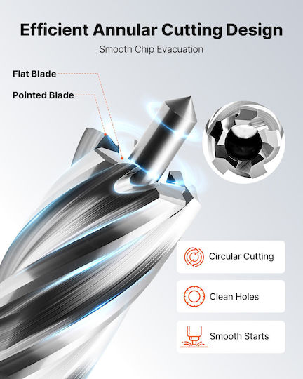 Vevor Set Of 5 HSS Drills For Metal And Masonry