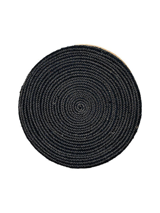 Πουφ Σκαμπό Αδιάβροχο Μαυρο-καφε 45x35cm