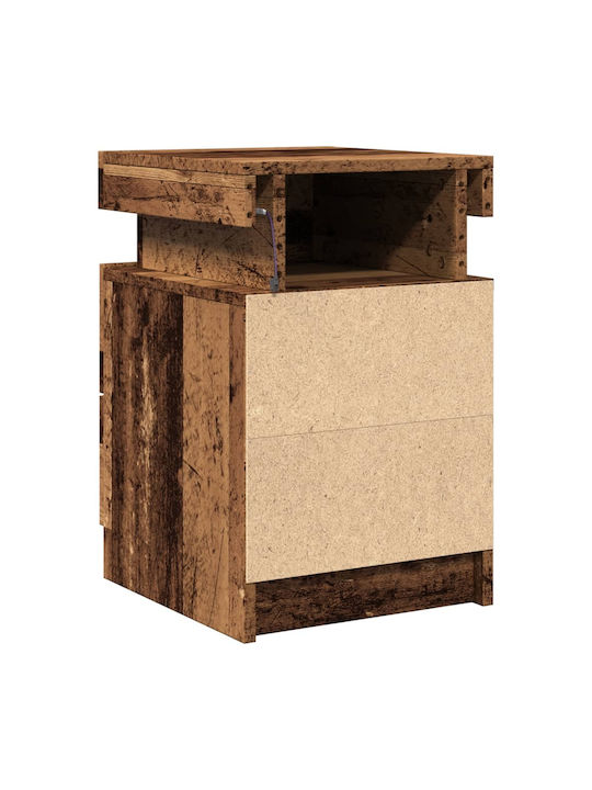 Wooden Brown Bedside Tables 2 Pieces 35x39x55cm