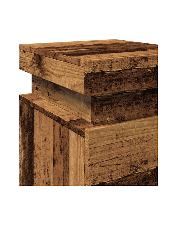 Wooden Brown Bedside Tables 2 Pieces 35x39x55cm