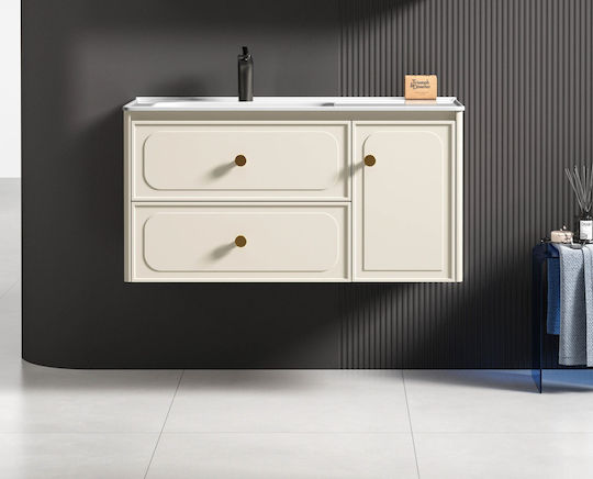 Martin Bathroom Vanity Unit Without Sink M98xB48.5xH48cm Ivory White