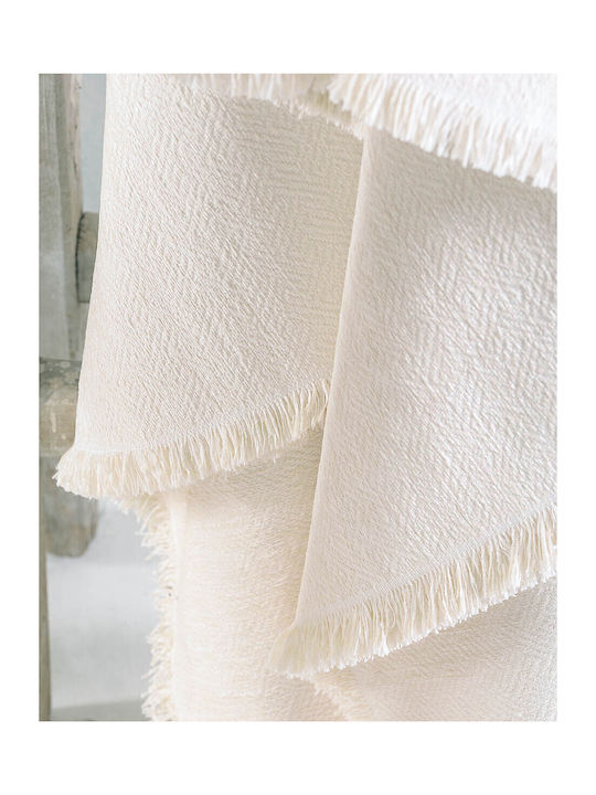 Rythmos Avida Ριχτάρι Πολυθρόνας Δύο 'Οψεων Chenille 180x160εκ. Εκρού