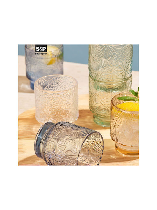Salt & Pepper Salt & Pepper Wasserbrillen aus Glas in Grün Farbe 300ml 4 Stück