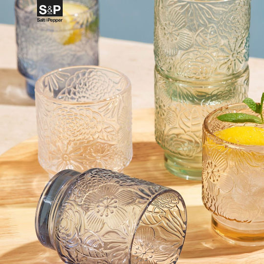 Salt & Pepper Σετ Ποτήρια Νερού από Γυαλί σε Πράσινο Χρώμα 300ml 4τμχ