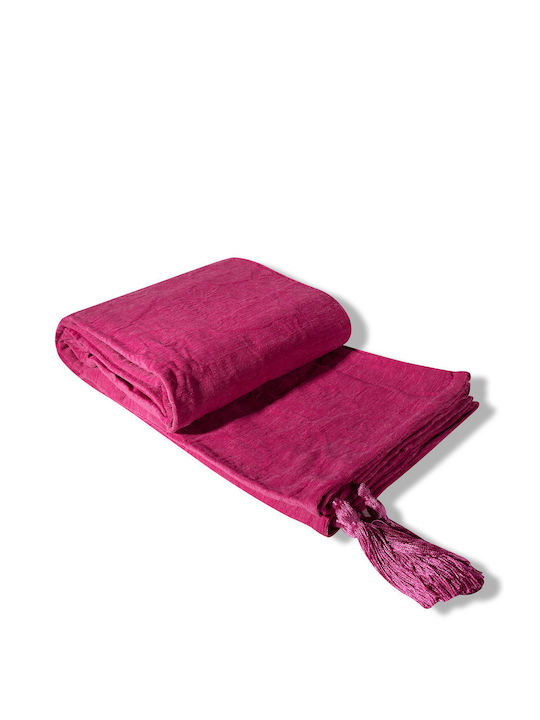 Silk Fashion 055 Armchair Throw Chenille 180x180cm Fuchsia