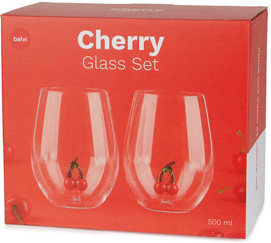 Winkee Σετ Ποτήρια Νερού / Καφέ/Freddo από Γυαλί 500ml 2τμχ