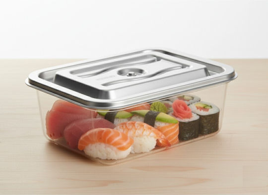 Colorato Glass Lunch Box Silver 4.8lt