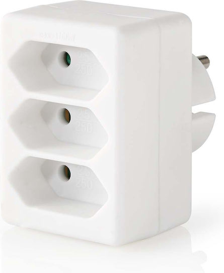 Nedis Mutlusan T-förmiger Wandstecker 3 Steckdosen