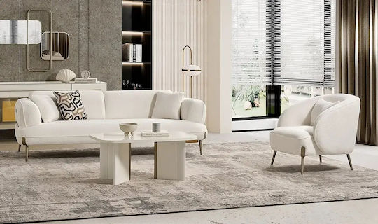 Stewehome Салон 3+3+1 Гарнитура за Салон Модерен Дизайн Комфорт 225x70x95см
