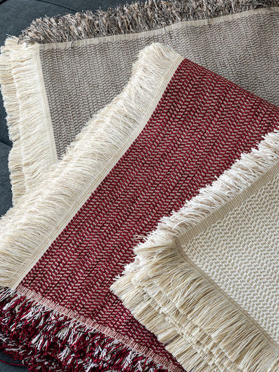 Palamaiki Niki Four-Seater Sofa Throw Chenille 180x320cm Burgundy