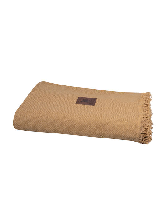 Greenwich Polo Club 3911 Zweisitzer-Sofa Überwurf 180x250cm Ochrabraun