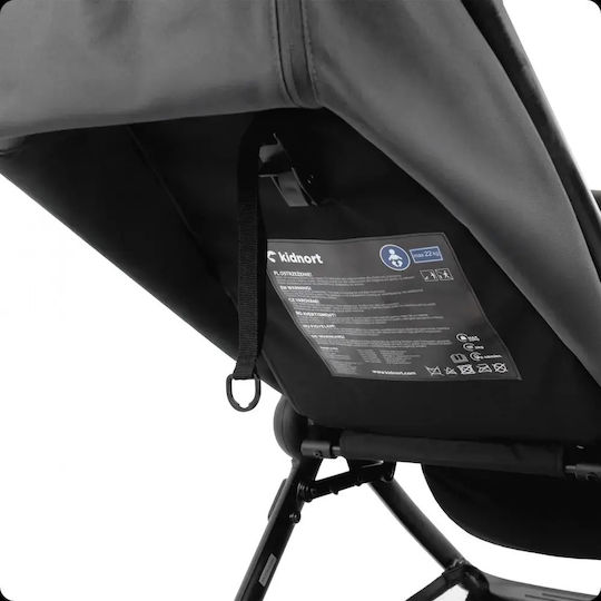 Kidnort Carucior Pentru Bebe Potrivit Pentru Nou-Născut Negru 6.8kg