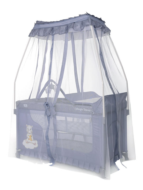 Lorreli Playpen 2 Levels With Changing Table & Mattress Blue