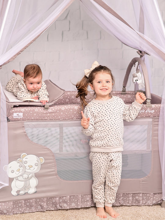 Lorreli Playpen 2 Levels With Changing Table & Mattress Blue