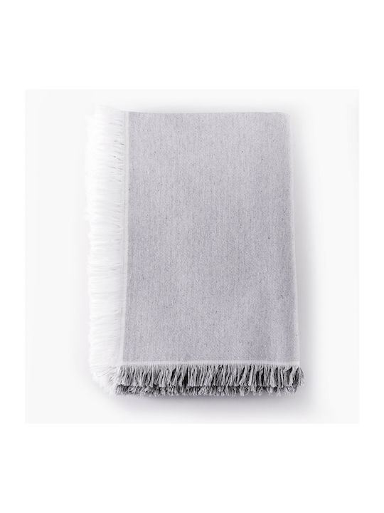 Rythmos Miller Armchair Throw 2 Sides Jacquard 160x180cm 02 Gray