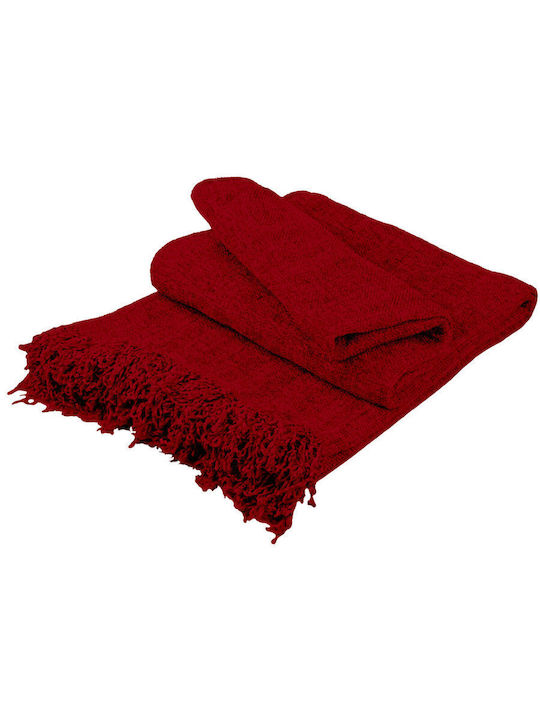 Sunshine Ριχτάρι Διθέσιου Καναπέ Chenille 180x240εκ. Red