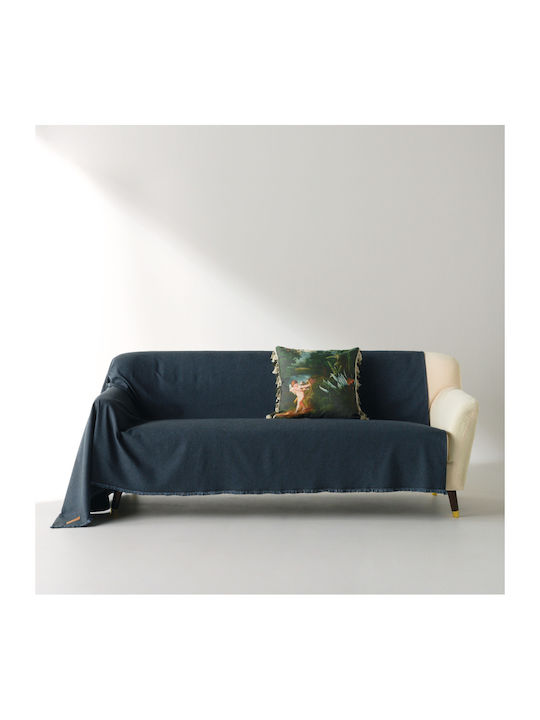 Kentia Everan Sofa Throw 2 Seater 180x240cm Navy