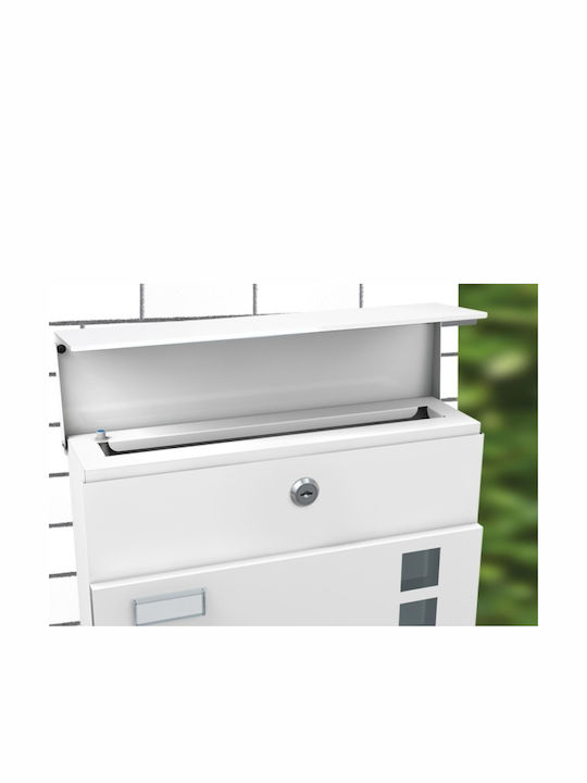Basi Bk 380m Γραμματοκιβώτιο Εξωτερικού Χώρου Inox 37x37.1x104cm