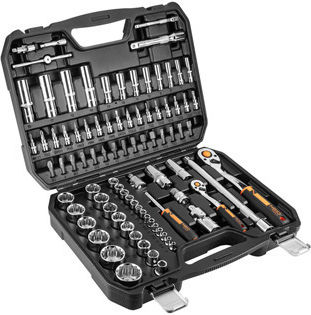 Neo Tools Ratschen- und Steckschlüssel-Set mit 86 Stück