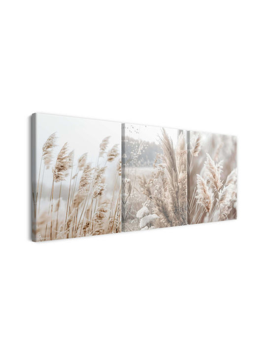 Naklejkomania Τρίπτυχος Πίνακας σε Καμβά 60x120cm