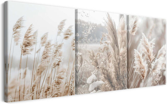 Naklejkomania Τρίπτυχος Πίνακας σε Καμβά 60x120cm