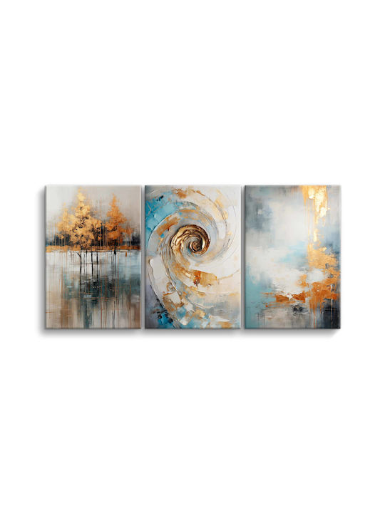 Decowalls Τρίπτυχος Πίνακας σε Καμβά 60x120cm