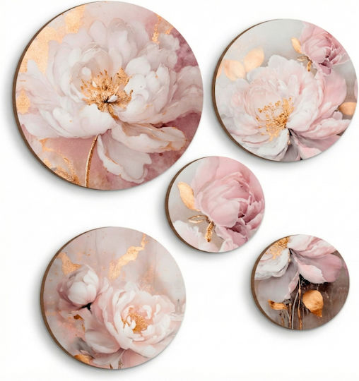Tablouri Rotunde Pentru Perete Decorațiuni Originale Pentru Perete Living Roz Glamour