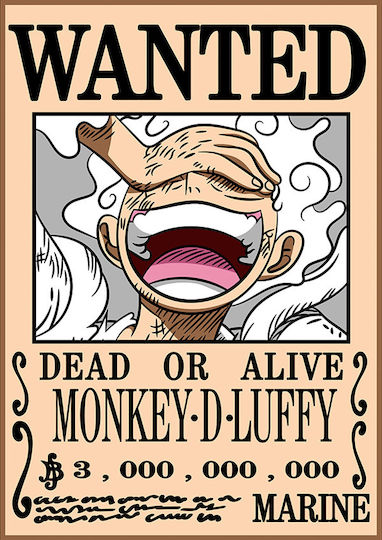 One Piece | Monkey D. Luffy Wanted Ξύλινο One Piece | Monkey D. Luffy Wanted Ξύλινο