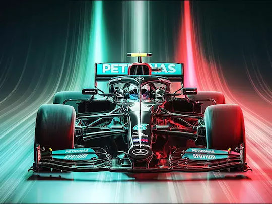 Poster Formula1 Mercedes Amg F023 21cm X 30cm Λευκό Κάδρο Pvc 18x24
