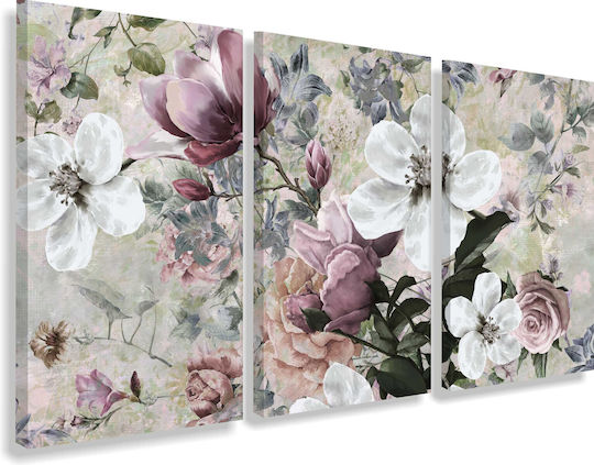 Decowalls Τρίπτυχος Πίνακας σε Καμβά 60x120cm