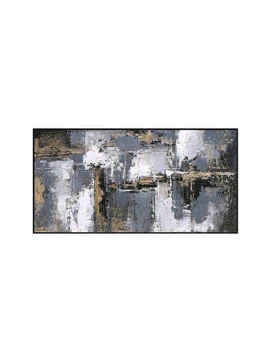 Abstract Wall Painting Fb94576 Black Frame-Canvas 142x4.5x72cm