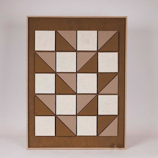 3D-Kanvastafel mit Design Schwarz-Braun-Beige 60x2,9x80cm