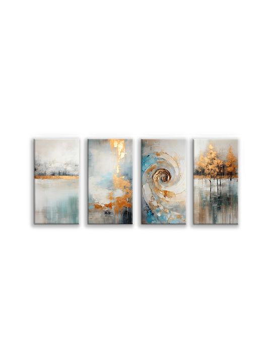 Naklejkomania Τετράπτυχος Πίνακας σε Καμβά 60x120cm
