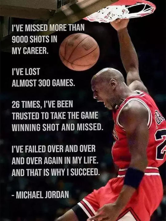 Poser Nba Jordan Quote Kds005a 21cm X 30cm Μαύρο Ξύλινο Κάδρο