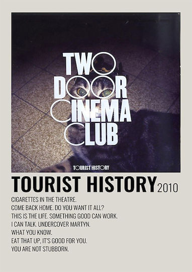 Music Poster Tourist History Two Door Cinema Club Ms540 21cm X 30cm