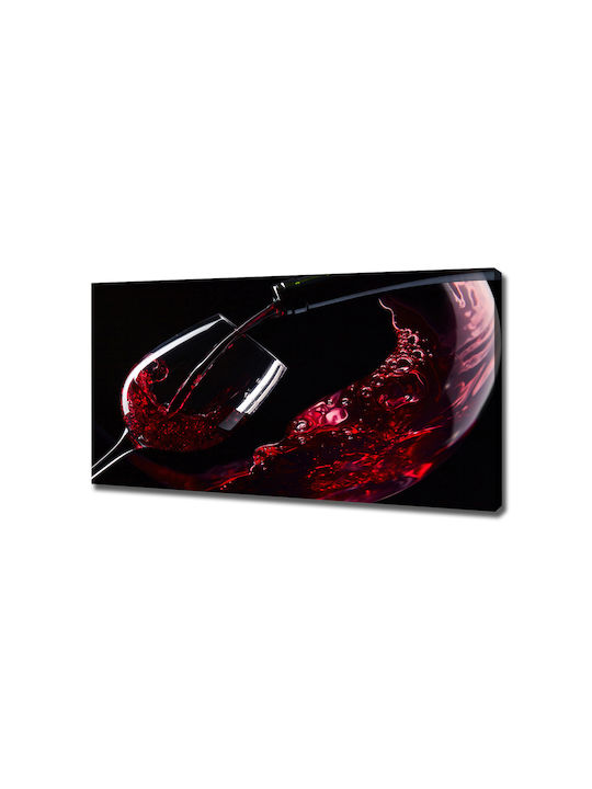 Tablou Decorativ Pânză Cadru Gata De Agățat Perete Roșu Vin 120x60 Cm