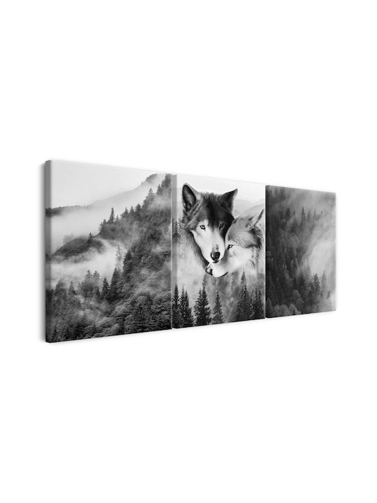 Naklejkomania Τρίπτυχος Πίνακας σε Καμβά 60x120cm