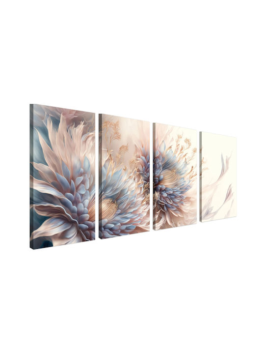 Naklejkomania Четирикратен Картина Платнен 60x120см