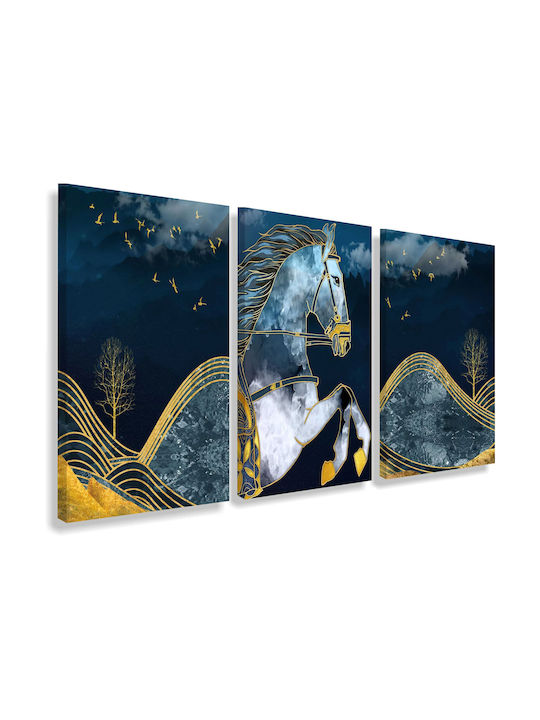 Decowalls Dreifach Gemälde auf Leinwand 60x120cm