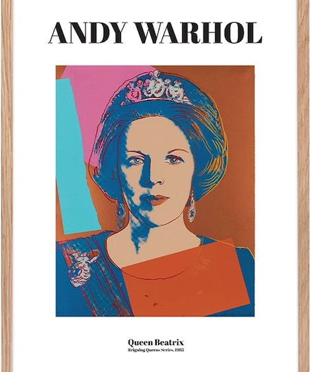 Walls Queen Βeatrix Αντίγραφο του Andy Warhol Ξύλινο Walls Queen Βeatrix Αντίγραφο του Andy Warhol Ξύλινο