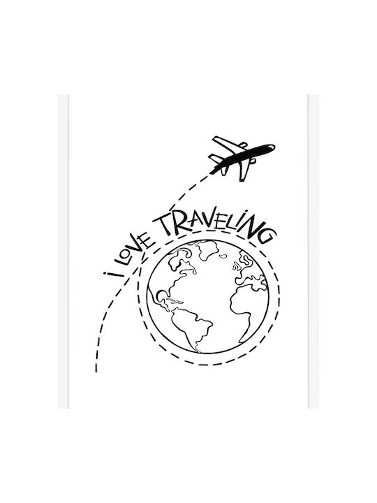 Walls I Love Traveling Κάδρο Ξύλινο 60x90cm