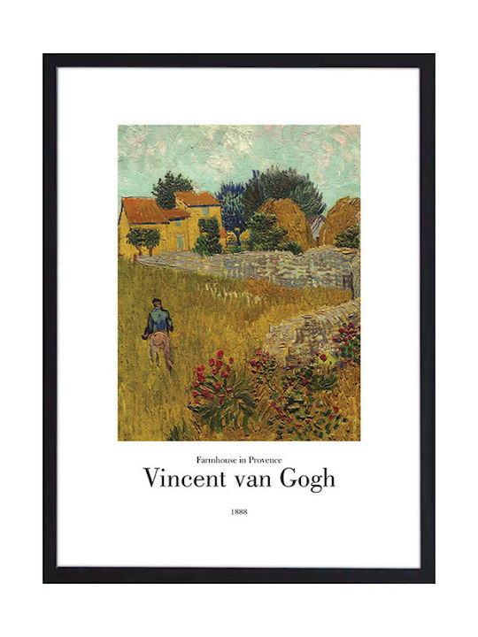 Walls "farmhouse In Provence" Κάδρο Αντίγραφο του Van Gogh Χάρτινο 70x100cm