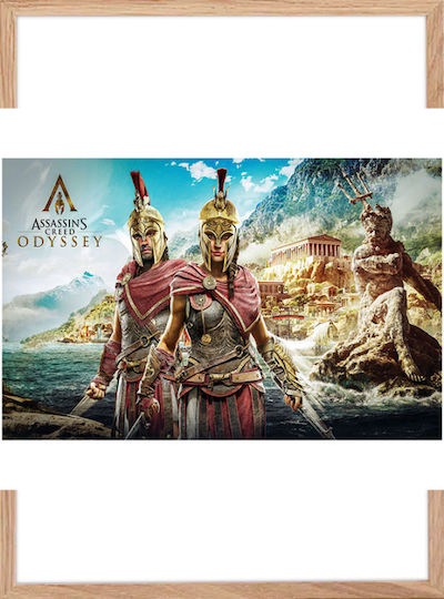 Walls Assassin's Creed Odyssey Wooden Natural Frame 20x30 cm