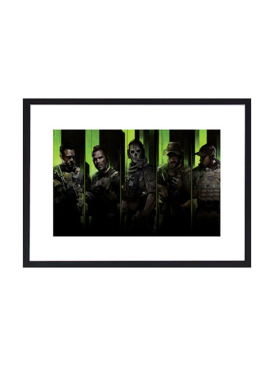 Walls Call Of Duty Modern Warfare 2 Frame Wooden black frame 70x50cm