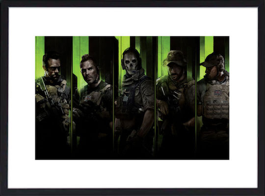 Walls Call Of Duty Modern Warfare 2 Wooden Black Frame 70x50 cm