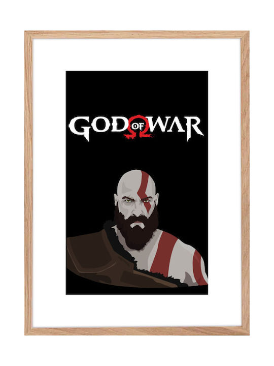 Walls God Of War 2 Frame Wooden natural frame 30x40cm