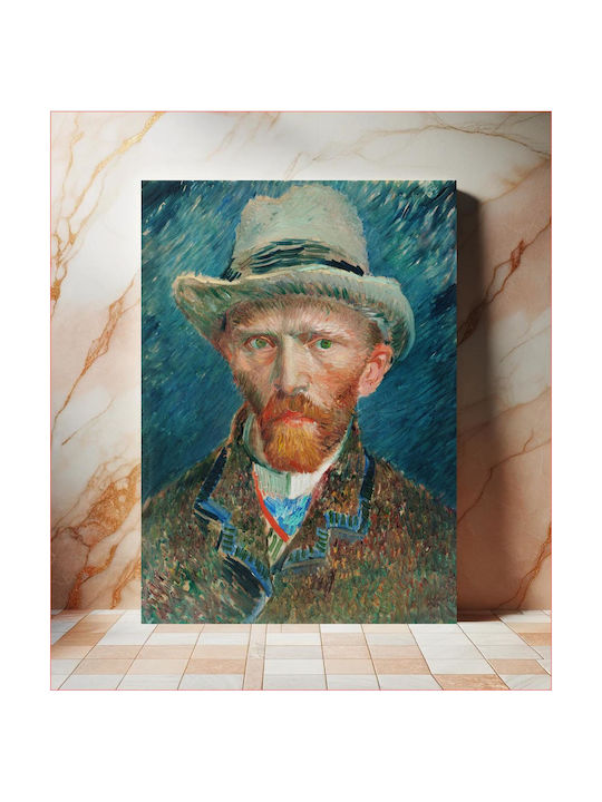 Self-portrait 1887 Painting Copy of Van Gogh on Canvas 40x65cm