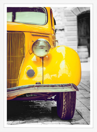 Wandposter Retro Hölzernes Weißer Rahmen 15x20 cm
