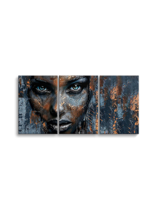 Decowalls Τρίπτυχος Πίνακας σε Καμβά 60x120cm